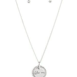 Glam-ma Glamorous - White Necklace and Earrings Set